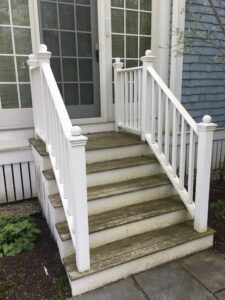 dirty wood steps
