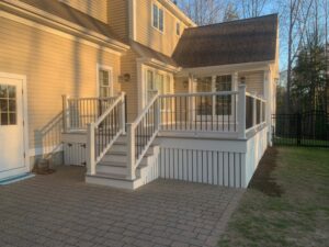 a new deck glowing in the sunshine